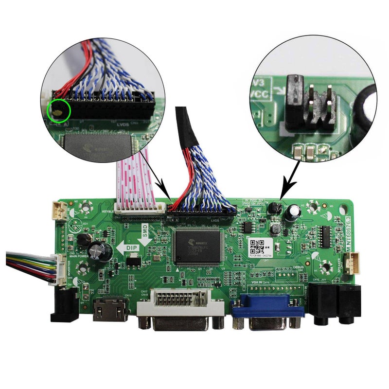 VSDISPLAY 17" 19" 1280x1024 6Pin LED Backlight 30Pin LVDS LCD VGA DVI Audio Controlller Kit, Fit to Modification LCD M170ETN01 1 M170ETN01.3 M190ETN01.0 G190ETN01.0 - Image 4